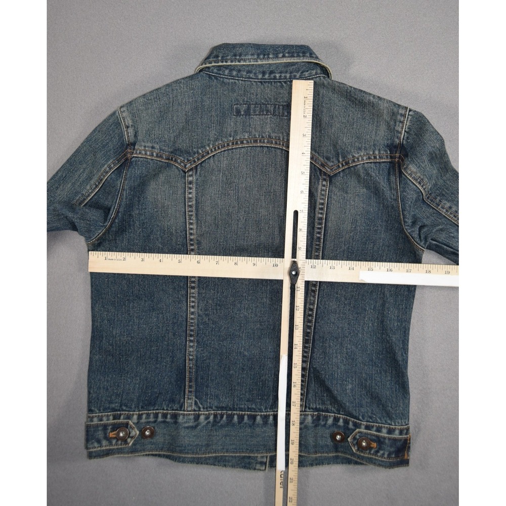 Vintage Gap Denim Jacket Womens Small Dark Wash Trucker Y2k Buttons Collared - Picture 6 of 6